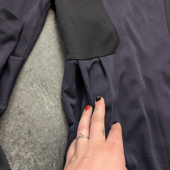 Country road purple and black long sleeve wool dress Size large - Picture 5 of 9